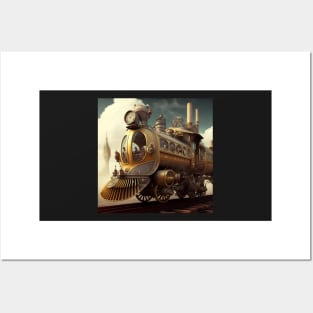 Steampunk Series - Copper Train Express Posters and Art